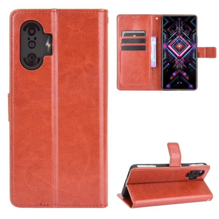 For Xiaomi Poco F3 GT Crazy Horse Texture Horizontal Flip Leather Case with Holder & Card Slots & Lanyard