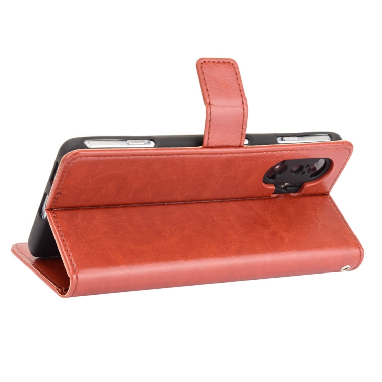 For Xiaomi Poco F3 GT Crazy Horse Texture Horizontal Flip Leather Case with Holder & Card Slots & Lanyard