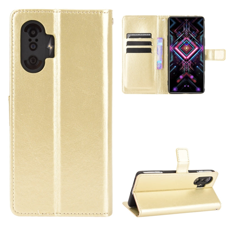 For Xiaomi Poco F3 GT Crazy Horse Texture Horizontal Flip Leather Case with Holder & Card Slots & Lanyard