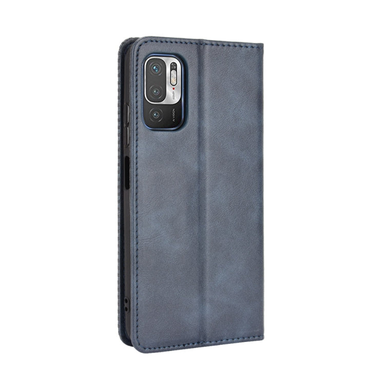 For Xiaomi Redmi Note 10 5G Magnetic Buckle Retro Crazy Horse Texture Horizontal Flip Leather Case with Holder & Card Slots & Photo Frame