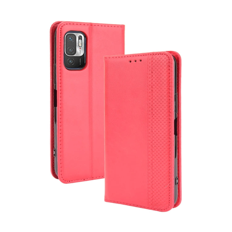 For Xiaomi Redmi Note 10 Magnetic Buckle Retro Crazy Horse Texture Horizontal Flip Leather Case with Holder & Card Slots & Photo Frame