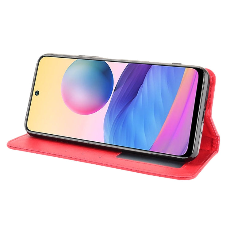 For Xiaomi Redmi Note 10 Magnetic Buckle Retro Crazy Horse Texture Horizontal Flip Leather Case with Holder & Card Slots & Photo Frame