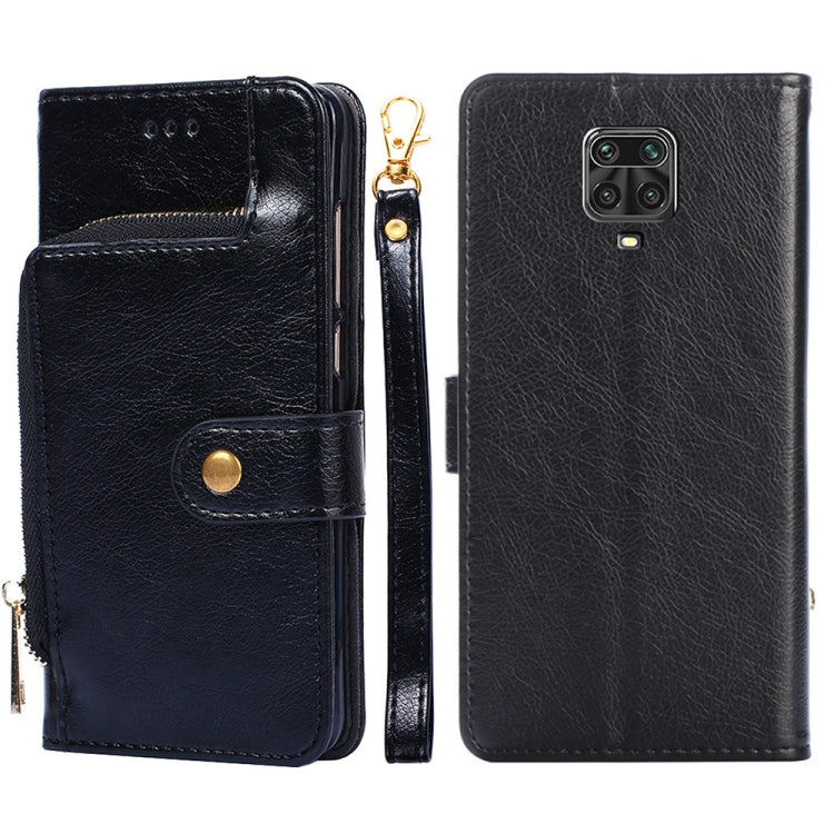 Zipper Bag PU + TPU Horizontal Flip Leather Case with Holder & Card Slot & Wallet & Lanyard For Xiaomi Redmi Note 9S