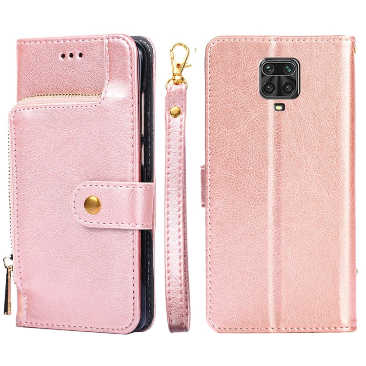Zipper Bag PU + TPU Horizontal Flip Leather Case with Holder & Card Slot & Wallet & Lanyard For Xiaomi Redmi Note 9S