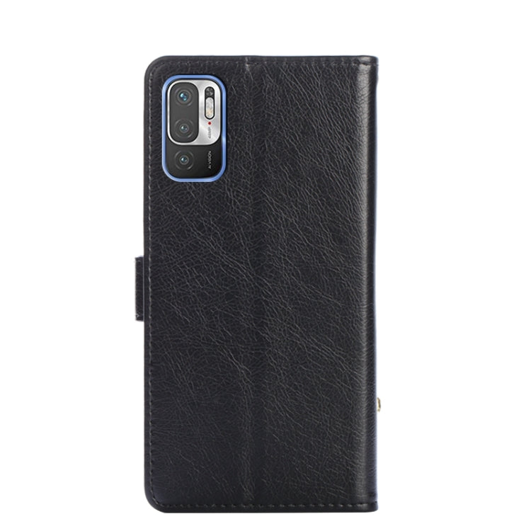 Zipper Bag PU + TPU Horizontal Flip Leather Case with Holder & Card Slot & Wallet & Lanyard For Xiaomi Redmi Note 10 5G