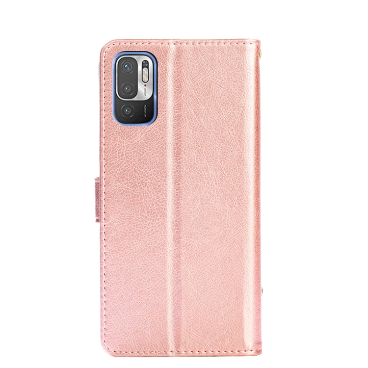 Zipper Bag PU + TPU Horizontal Flip Leather Case with Holder & Card Slot & Wallet & Lanyard For Xiaomi Redmi Note 10 5G