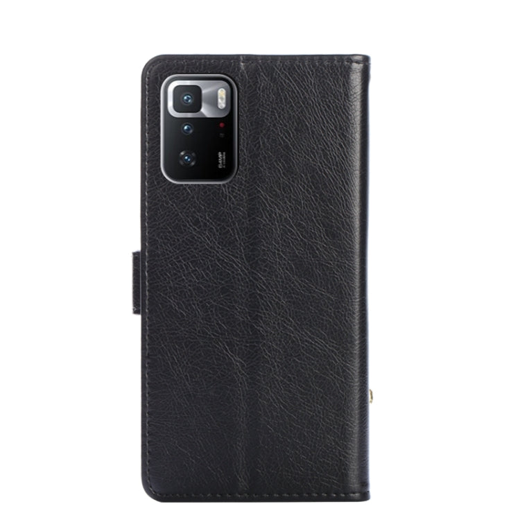 Zipper Bag PU + TPU Horizontal Flip Leather Case with Holder & Card Slot & Wallet & Lanyard For Xiaomi Redmi Note 10 Pro 5G CN Version