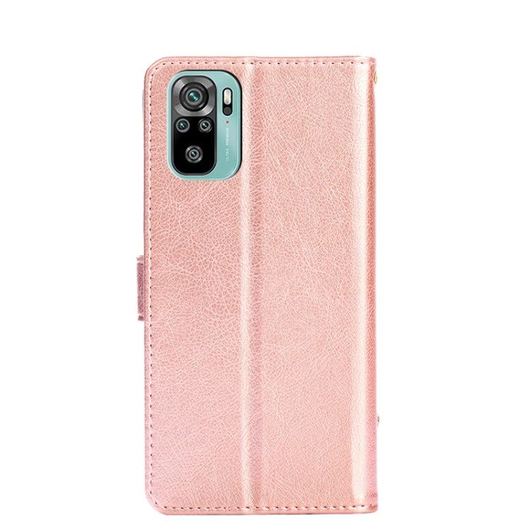 Zipper Bag PU + TPU Horizontal Flip Leather Case with Holder & Card Slot & Wallet & Lanyard For Xiaomi Redmi Note 10 4G / Note 10S