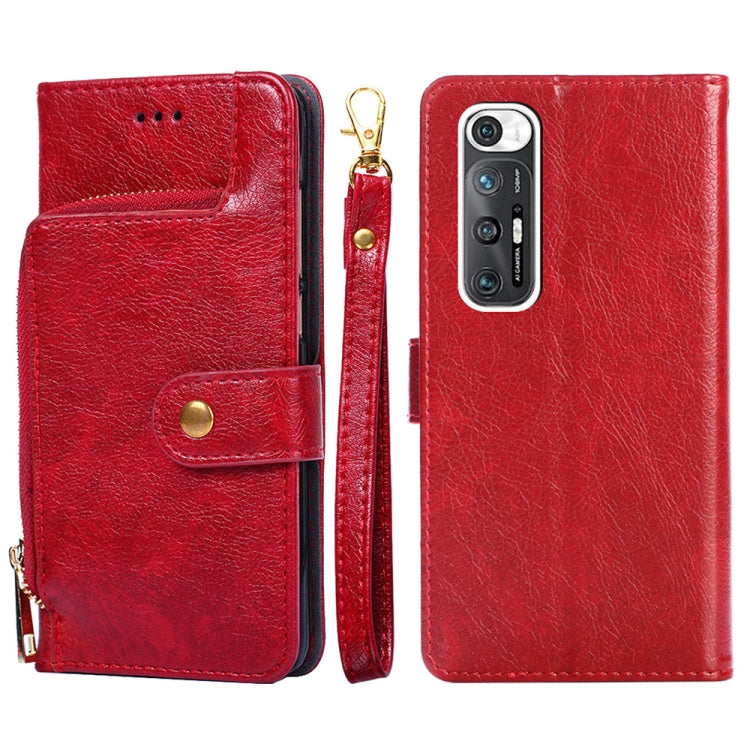 Zipper Bag PU + TPU Horizontal Flip Leather Case with Holder & Card Slot & Wallet & Lanyard For Xiaomi Redmi Note 10S