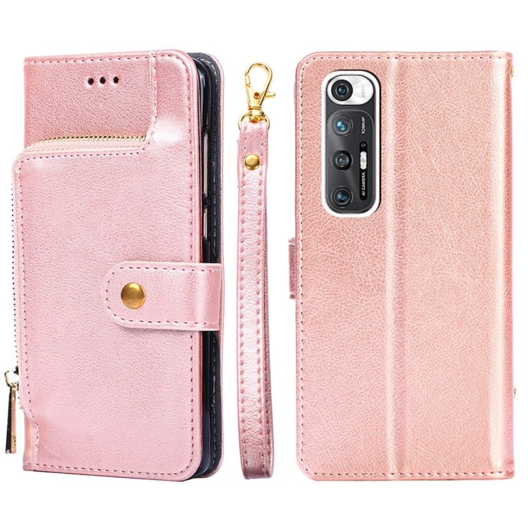 Zipper Bag PU + TPU Horizontal Flip Leather Case with Holder & Card Slot & Wallet & Lanyard For Xiaomi Redmi Note 10S