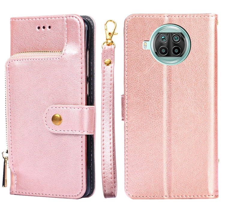 Zipper Bag PU + TPU Horizontal Flip Leather Case with Holder & Card Slot & Wallet & Lanyard For Xiaomi Mi 10T Lite / Redmi Note 9 Pro 5G CN Version