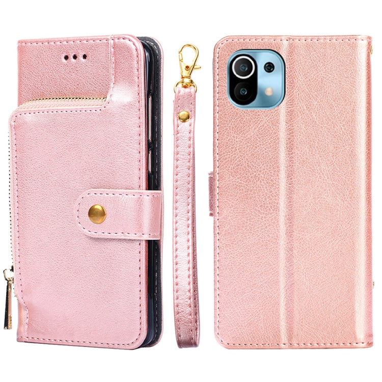 Zipper Bag PU + TPU Horizontal Flip Leather Case with Holder & Card Slot & Wallet & Lanyard For Xiaomi Mi 11