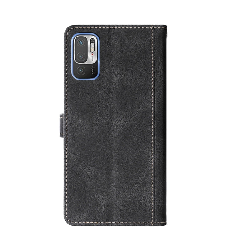 For Xiaomi Redmi Note 10 5G Stitching Skin Feel Magnetic Buckle Horizontal Flip PU Leather Case with Holder & Card Slots & Wallet