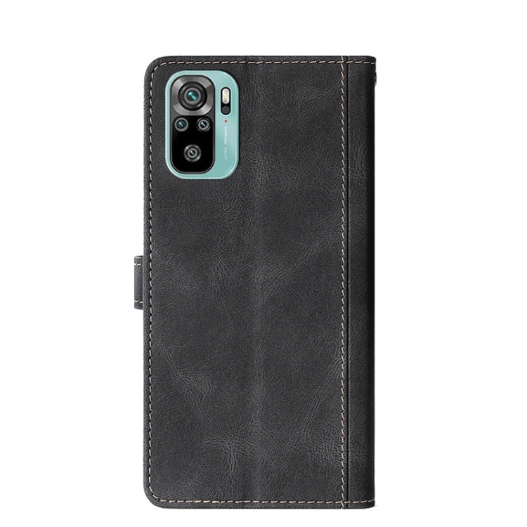 For Xiaomi Redmi Note 10S Stitching Skin Feel Magnetic Buckle Horizontal Flip PU Leather Case with Holder & Card Slots & Wallet