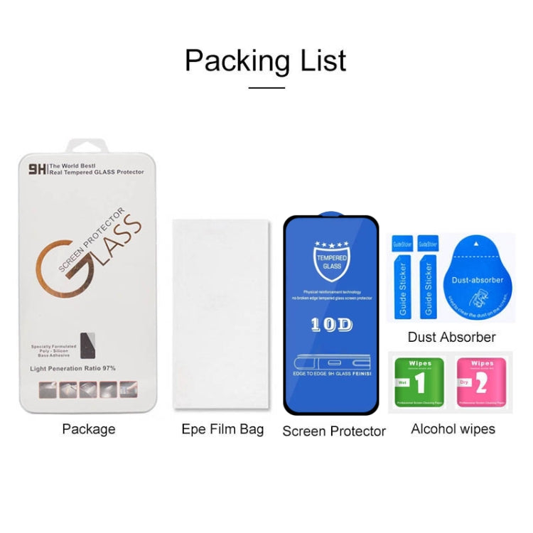 For iPhone 13 / 13 Pro For iPhone 14 / 13 / 13 Pro 9H 10D Full Screen Tempered Glass Screen Protector(Black)