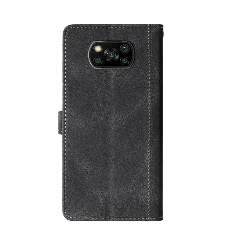 For Xiaomi Poco X3 NFC Stitching Skin Feel Magnetic Buckle Horizontal Flip PU Leather Case with Holder & Card Slots & Wallet