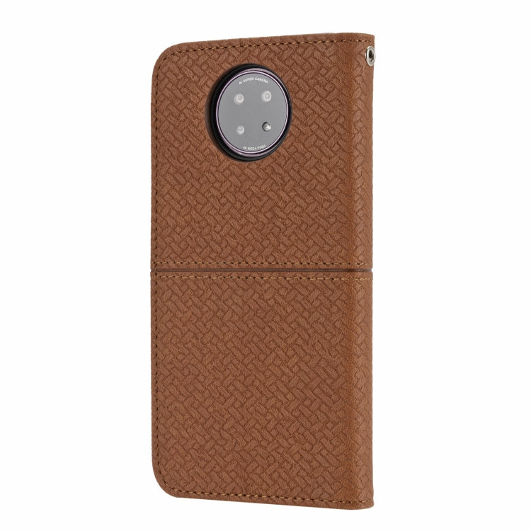 For Xiaomi Redmi Note 9 5G Woven Texture Stitching Magnetic Horizontal Flip PU Leather Case with Holder & Card Slots & Wallet & Lanyard