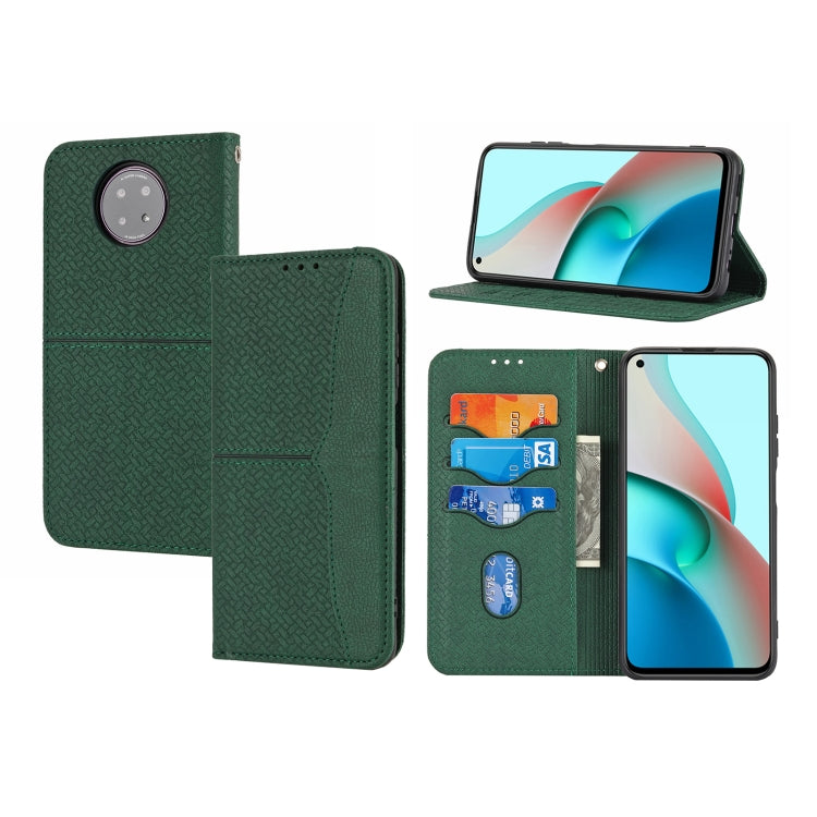 For Xiaomi Redmi Note 9 5G Woven Texture Stitching Magnetic Horizontal Flip PU Leather Case with Holder & Card Slots & Wallet & Lanyard