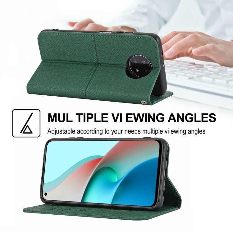 For Xiaomi Redmi Note 9 5G Woven Texture Stitching Magnetic Horizontal Flip PU Leather Case with Holder & Card Slots & Wallet & Lanyard