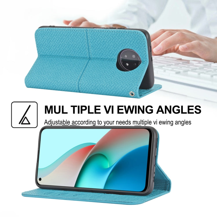 For Xiaomi Redmi Note 9 5G Woven Texture Stitching Magnetic Horizontal Flip PU Leather Case with Holder & Card Slots & Wallet & Lanyard