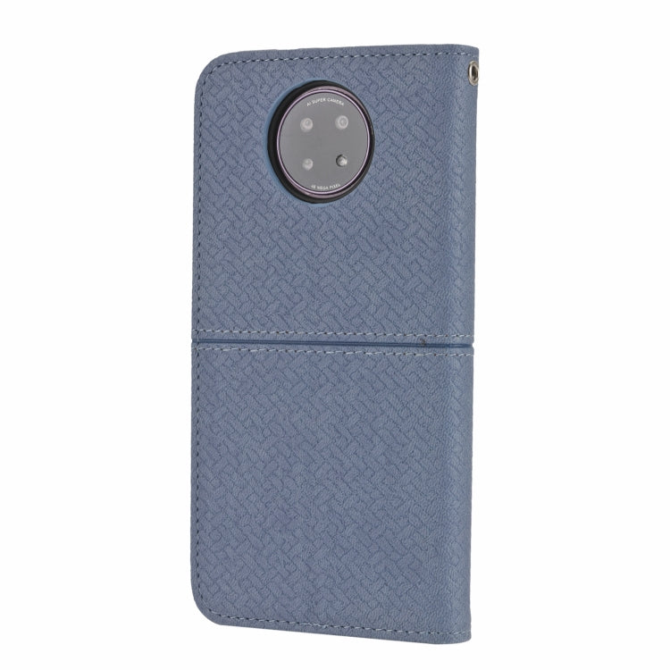 For Xiaomi Redmi Note 9 5G Woven Texture Stitching Magnetic Horizontal Flip PU Leather Case with Holder & Card Slots & Wallet & Lanyard