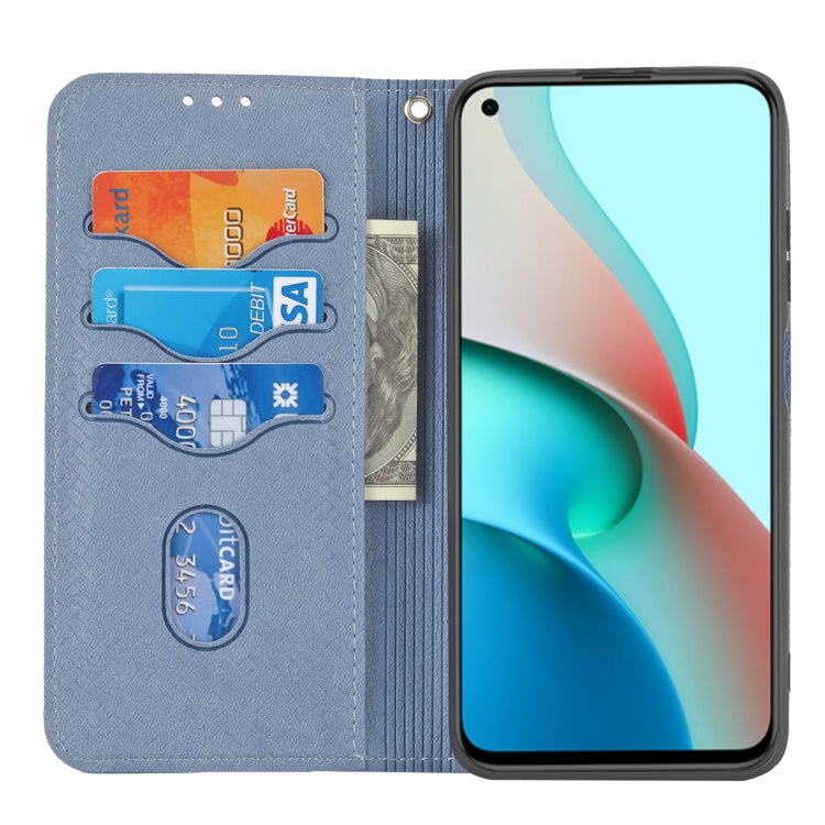 For Xiaomi Redmi Note 9 5G Woven Texture Stitching Magnetic Horizontal Flip PU Leather Case with Holder & Card Slots & Wallet & Lanyard