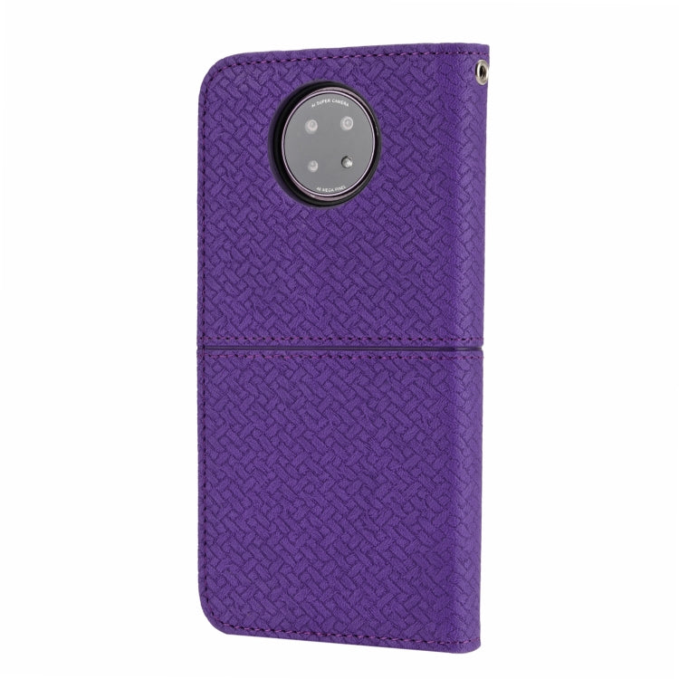 For Xiaomi Redmi Note 9 5G Woven Texture Stitching Magnetic Horizontal Flip PU Leather Case with Holder & Card Slots & Wallet & Lanyard