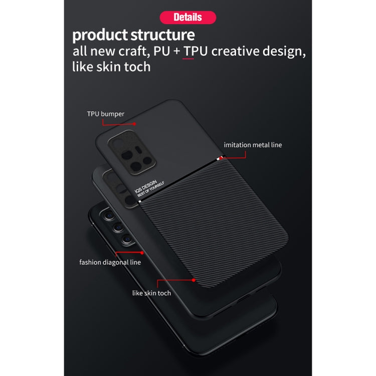 Classic Tilt Strip Grain Magnetic Shockproof PC + TPU Case For vivo Y50
