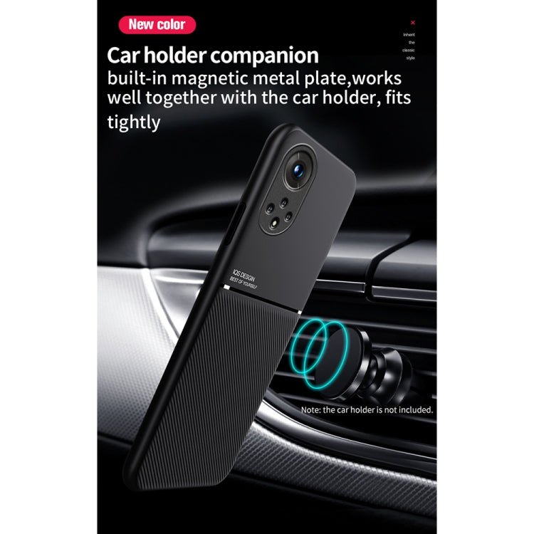 Classic Tilt Strip Grain Magnetic Shockproof PC + TPU Case For Honor 50