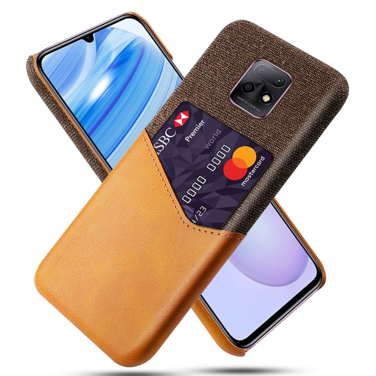 For Xiaomi Redmi 10X Pro 5G Cloth Texture PC + PU Leather Back Cover Shockproof Case with Card Slot