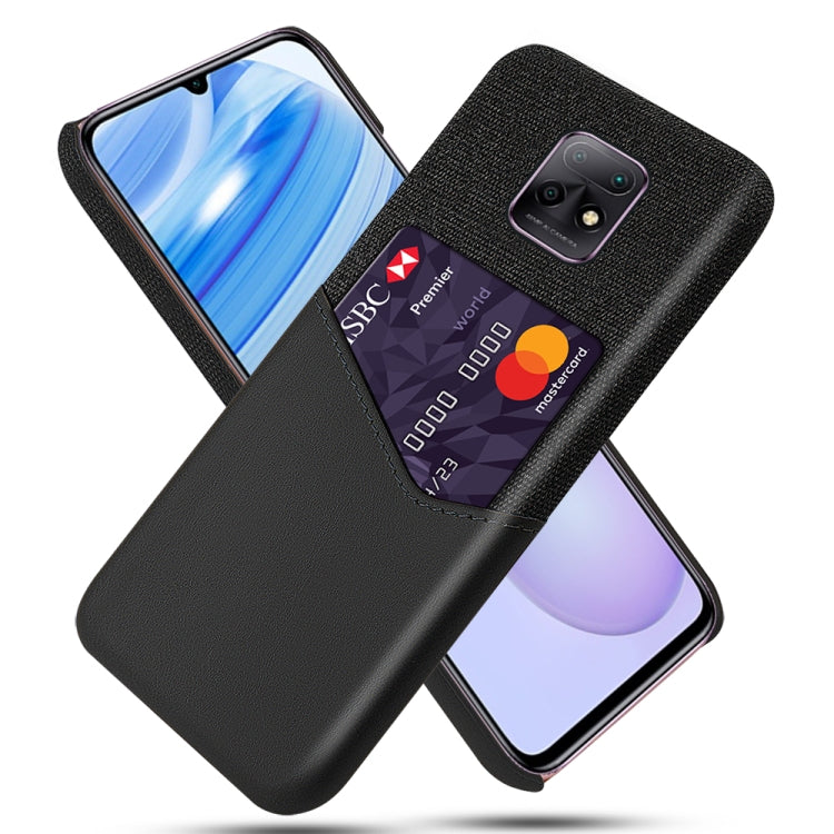 For Xiaomi Redmi 10X Pro 5G Cloth Texture PC + PU Leather Back Cover Shockproof Case with Card Slot