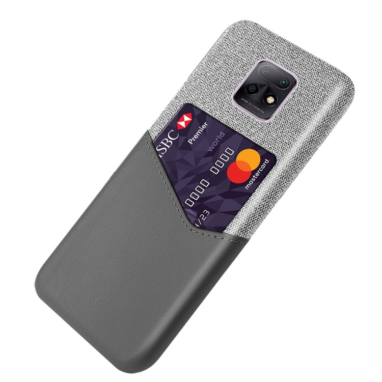 For Xiaomi Redmi 10X Pro 5G Cloth Texture PC + PU Leather Back Cover Shockproof Case with Card Slot