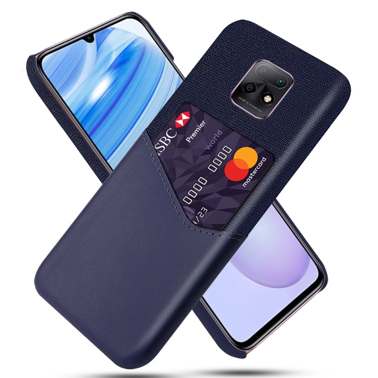 For Xiaomi Redmi 10X Pro 5G Cloth Texture PC + PU Leather Back Cover Shockproof Case with Card Slot