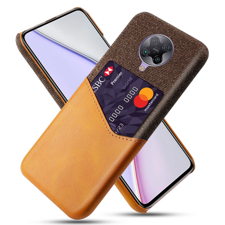 For Xiaomi Redmi K30 Pro Cloth Texture PC + PU Leather Back Cover Shockproof Case with Card Slot
