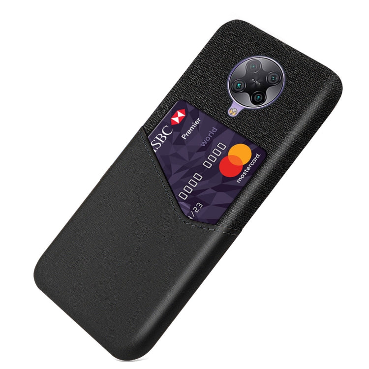 For Xiaomi Redmi K30 Pro Cloth Texture PC + PU Leather Back Cover Shockproof Case with Card Slot
