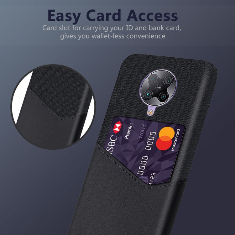 For Xiaomi Redmi K30 Pro Cloth Texture PC + PU Leather Back Cover Shockproof Case with Card Slot