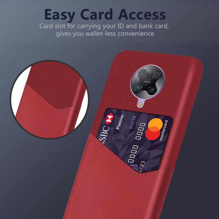 For Xiaomi Redmi K30 Pro Cloth Texture PC + PU Leather Back Cover Shockproof Case with Card Slot