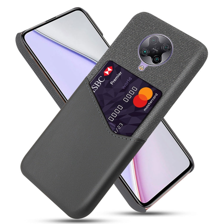 For Xiaomi Redmi K30 Pro Cloth Texture PC + PU Leather Back Cover Shockproof Case with Card Slot