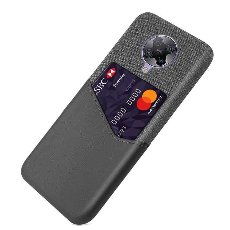 For Xiaomi Redmi K30 Pro Cloth Texture PC + PU Leather Back Cover Shockproof Case with Card Slot