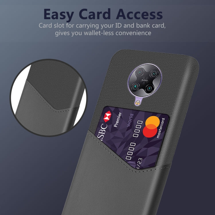 For Xiaomi Redmi K30 Pro Cloth Texture PC + PU Leather Back Cover Shockproof Case with Card Slot