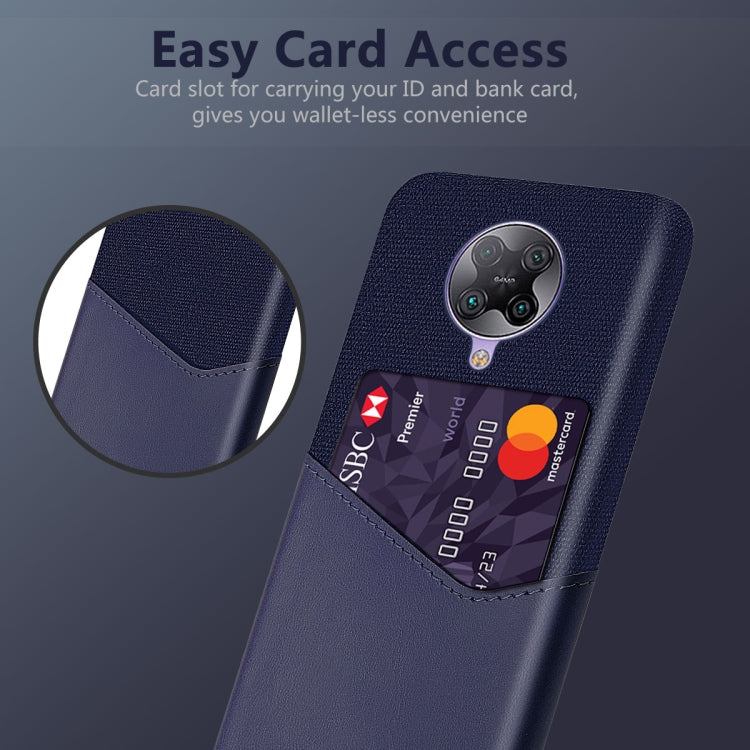 For Xiaomi Redmi K30 Pro Cloth Texture PC + PU Leather Back Cover Shockproof Case with Card Slot