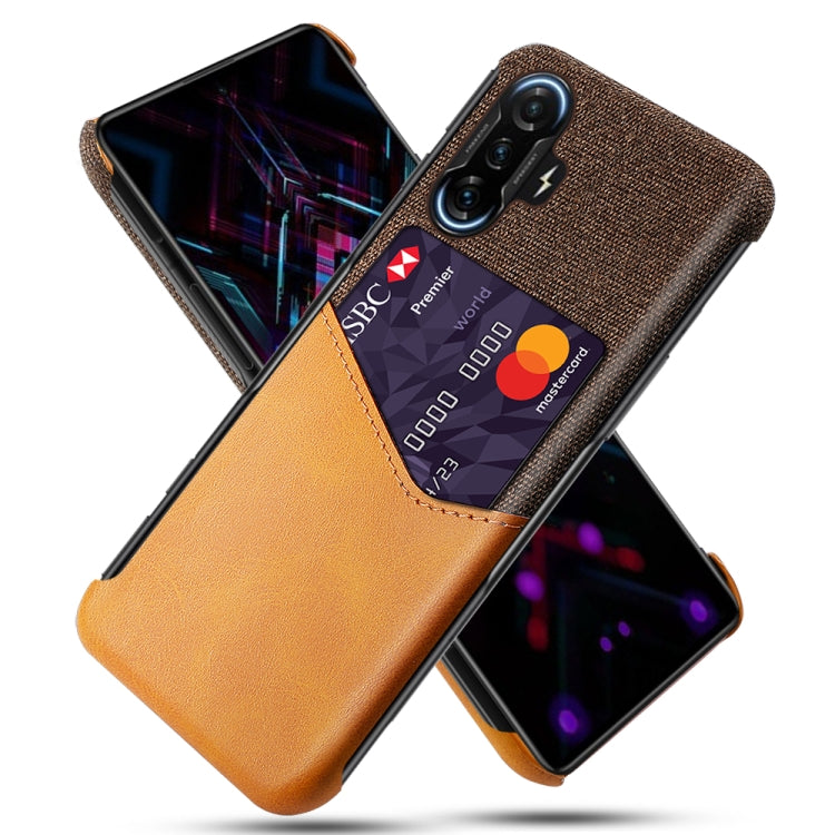 For Xiaomi Redmi K40 Gaming Cloth Texture PC + PU Leather Back Cover Shockproof Case with Card Slot