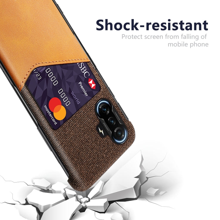 For Xiaomi Redmi K40 Gaming Cloth Texture PC + PU Leather Back Cover Shockproof Case with Card Slot