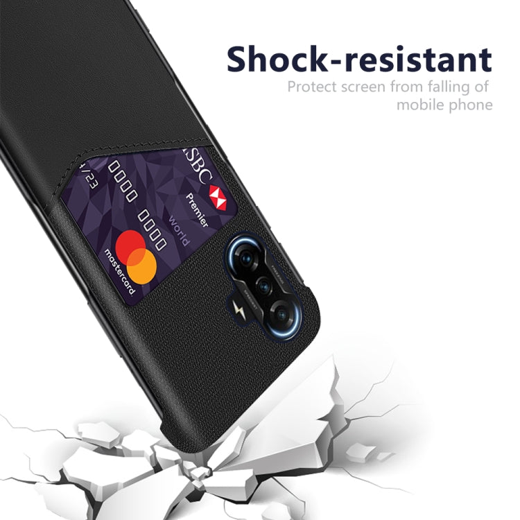 For Xiaomi Redmi K40 Gaming Cloth Texture PC + PU Leather Back Cover Shockproof Case with Card Slot