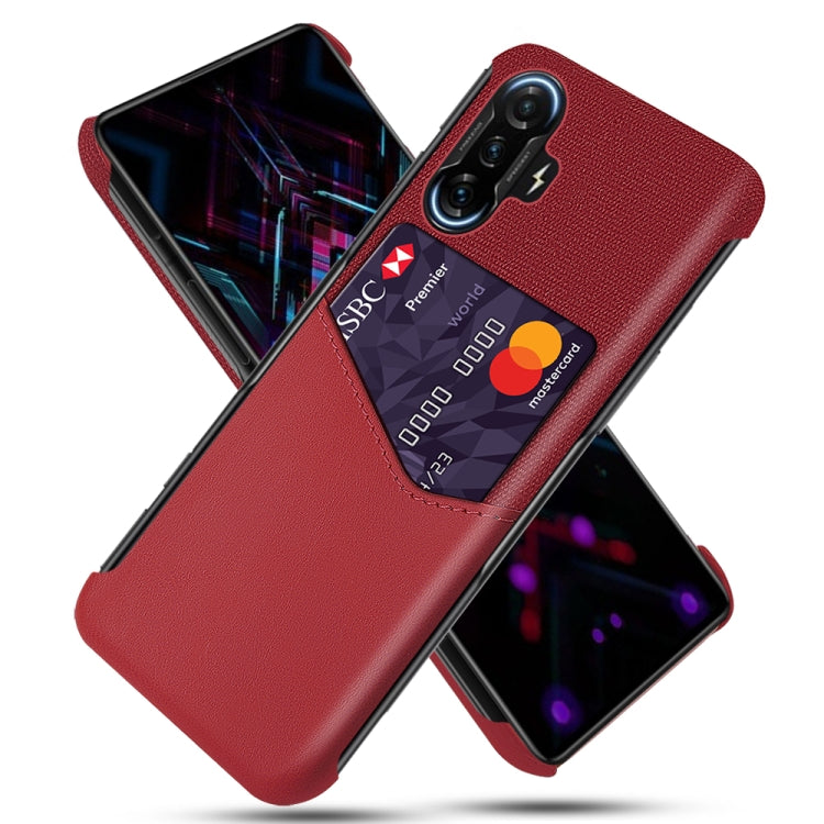 For Xiaomi Redmi K40 Gaming Cloth Texture PC + PU Leather Back Cover Shockproof Case with Card Slot
