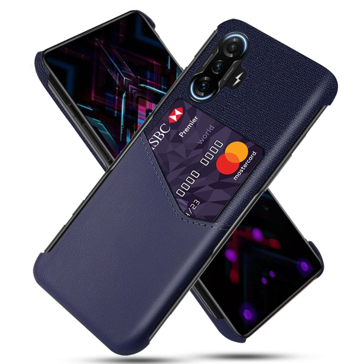 For Xiaomi Redmi K40 Gaming Cloth Texture PC + PU Leather Back Cover Shockproof Case with Card Slot