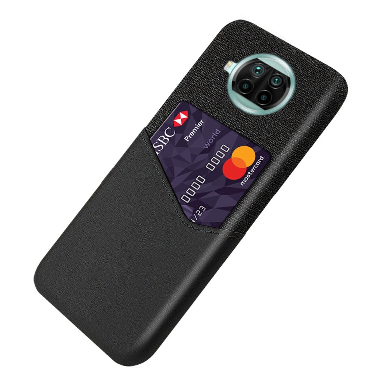 For Xiaomi Mi 10T Lite Cloth Texture PC + PU Leather Back Cover Shockproof Case with Card Slot