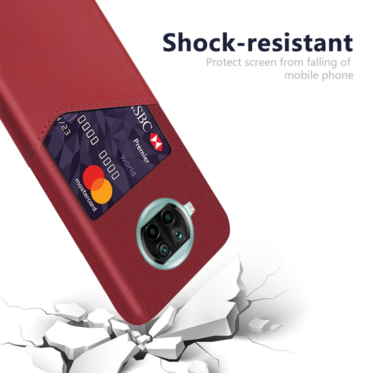 For Xiaomi Mi 10T Lite Cloth Texture PC + PU Leather Back Cover Shockproof Case with Card Slot