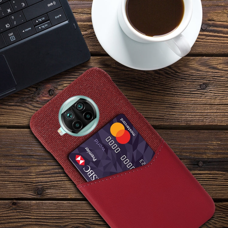 For Xiaomi Mi 10T Lite Cloth Texture PC + PU Leather Back Cover Shockproof Case with Card Slot