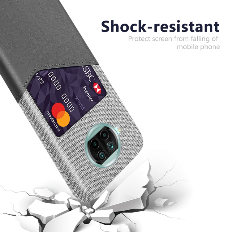 For Xiaomi Mi 10T Lite Cloth Texture PC + PU Leather Back Cover Shockproof Case with Card Slot